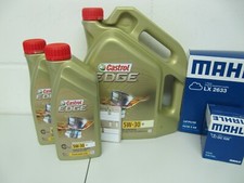 MAHLE Ölwechselsatz und 7Ltr. CASTROL 5W30-M Motoröl BMW 3er E90/E91/E92/E93