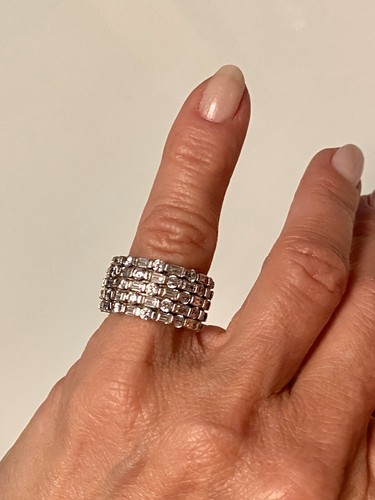 MICHAEL VALITUTTI~GEMS EN VOGUE* ROUND~BAGUETTE CZ BAND RING SZ5~925SS~8.1GR - Bild 9 von 12