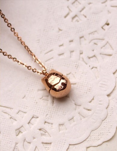 18K Rose Gold Filled Japanese Lucky Cat Maneki Neko Solid Pendant Charm Necklace - Picture 8 of 12