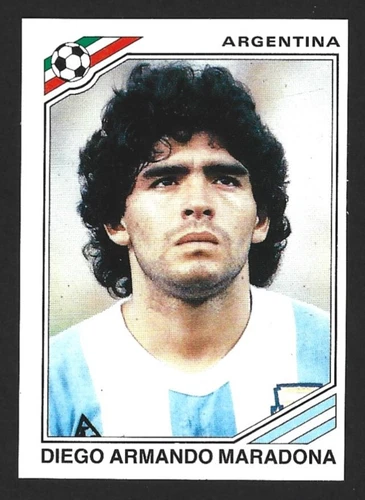 Figurina Calcio ED. PANINI Mexico 86 Diego Armando MARADONA n.84 - con Velina