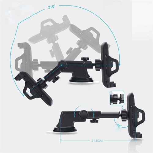 Universal Silicon Sucker Car Phone Holder 360 Rotate Windshield Mobile Mount - Zdjęcie 8 z 12