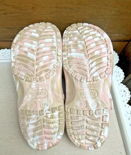 Crocs Classic Marbled Clog Womens 11 Mens 9 Chai/Pink Rose 206867-2YA - Picture 6 of 7