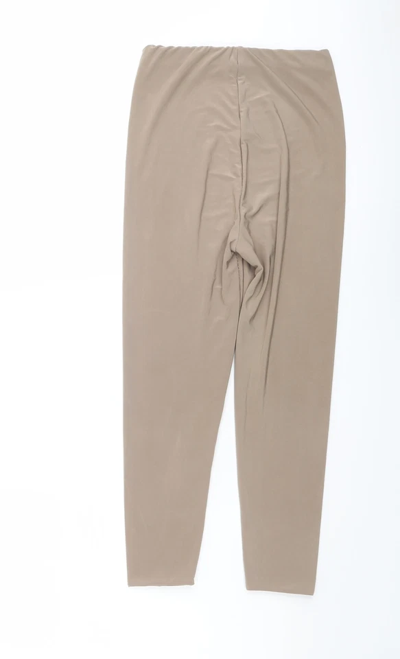 PRETTYLITTLETHING Womens Beige Polyester Blend Carrot Leggings Size 6 L20 in - Image 2 of 4