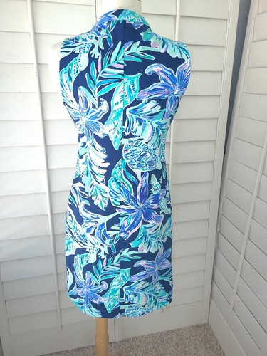 Lilly Pulitzer SHERRYN SHIFT DRESS "High Tide Navy" READY SET GEICKO XS EUC $148 - Picture 8 of 12