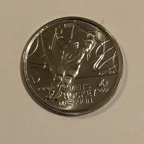 2009 Canada color AND no-color Men's Hockey Quarters 25 cent Vancouver Olympics - Bild 3 von 4