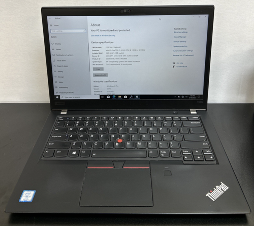 Lenovo ThinkPad T480s 14" i7-8650U 24GB 512GB SSD Win11 – No Charger AS-IS - Picture 1 of 9