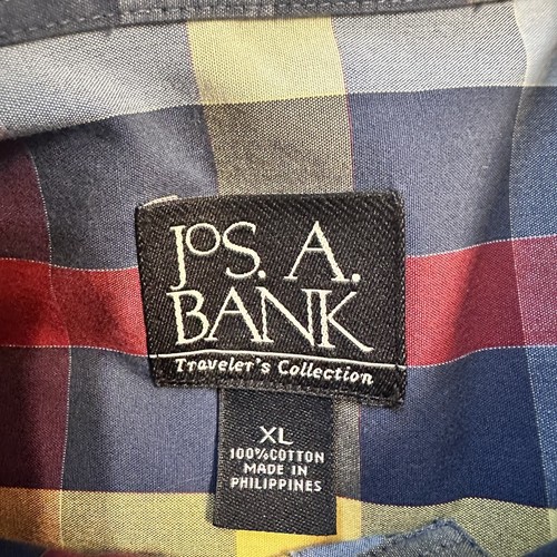 Jos A. Banks Mens Traveler’s Checkered Long Sleeve Button Down Shirt XL - Picture 13 of 20