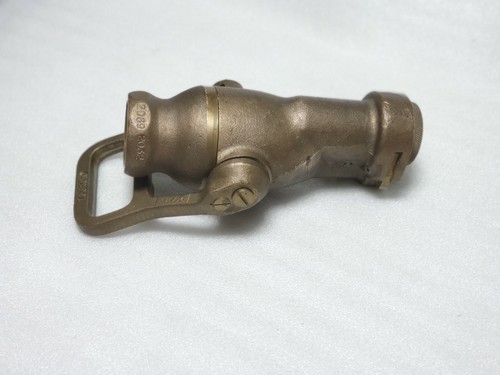 Akron 2069 4AN Navy 1 1/2" Solid Brass Fog Nozzle Fire Hose Industrial Military - Picture 4 of 11
