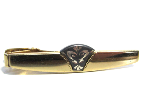 De colección Anson Art Deco Grabado Tono Dorado Barra Corbata Clip Cierre Barra/Clip Dinero #J-52 - Imagen 2 de 8