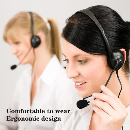 Call Center Headset Telephone Headphone Noise Canceling Mic For Computer Phones - Bild 7 von 15