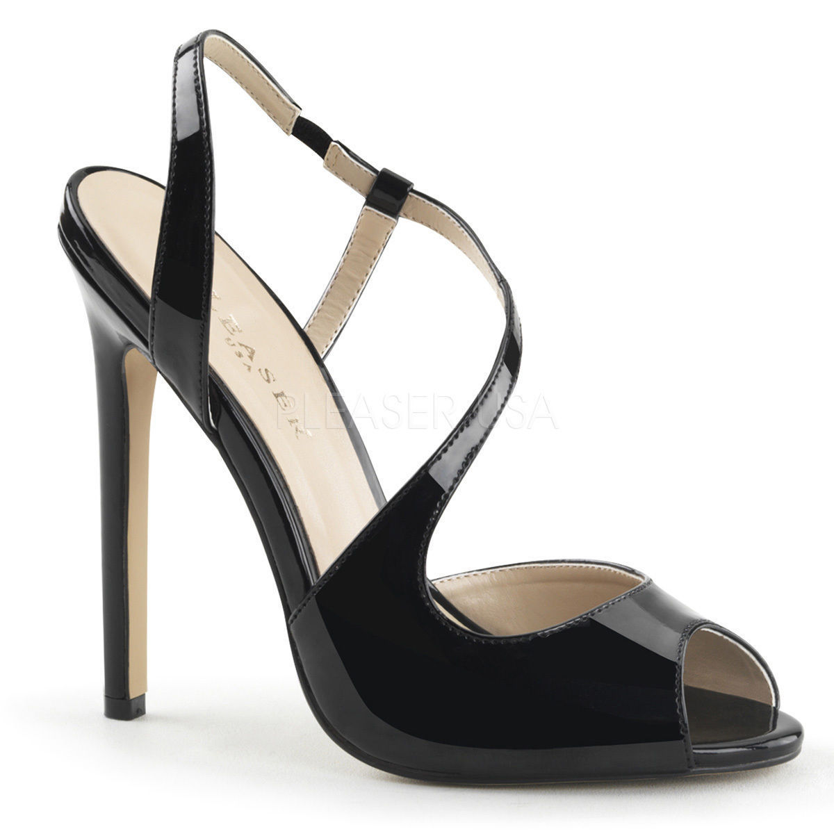 Descuento barato Sexy-10 elegante Pleaser Damen High Heels Slingsandaletten schwarz Lack Gr 40 Descuento barato Sexy-10 elegante Pleaser Damen High Heels Slingsandaletten schwarz Lack Gr 40