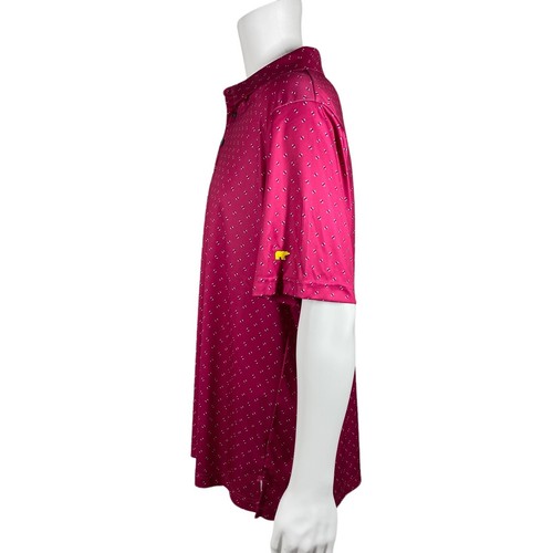 Polo deportivo de golf Jack Nicklaus para hombre L fucsia manga corta rendimiento - Imagen 9 de 12
