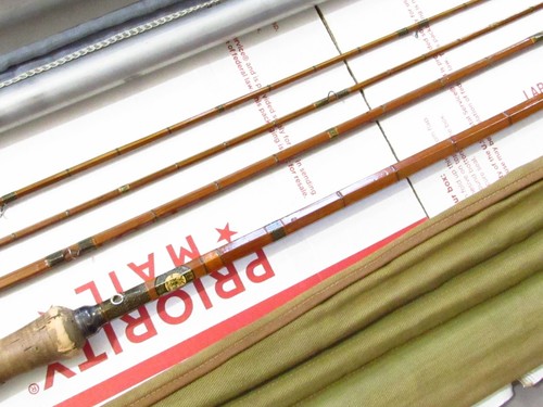 1930S USA ABBEY & IMBRIE CHUBB MONTAGUE 8' 1/2 FT BAMBOO FLY ROD FOR RESTORE - 第 7/16 張圖片