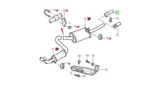 Ford Escort Auspuffblende Auspuffverlängerung Ford-Finis 6156475 - 86AB-5C262-CA - Bild 2 von 5