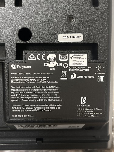 RingCentral Polycom VVX450 2314-48840-025 mit Netzteil geöffnete Box - Bild 6 von 8