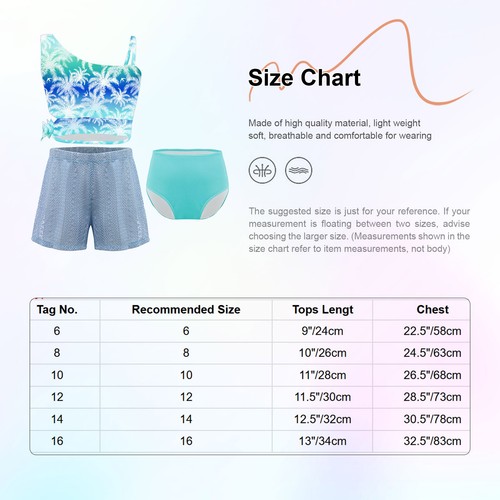 Girls Bathing Suit Swimming Swimsuit Hot Spring Swimwear Party Beachwear Junior - Picture 24 of 31