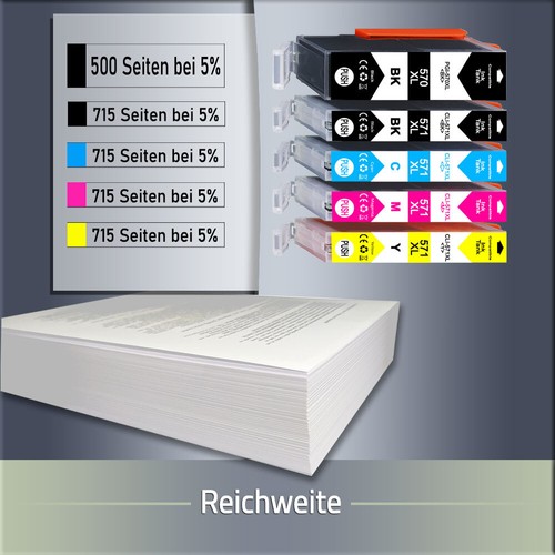 Juego de 10 cartuchos cian para Canon CLI571XL PIXMA TS8052 TS6050 MG5750 - Imagen 6 de 6