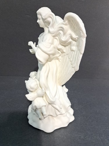 PORTACANDELE PARTYLITE ANGELO DELLA LUCE CONICO BIANCO 8,5" FIGURINA scatola originale - Foto 5 di 8