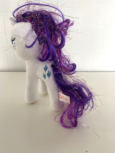 My Little Pony ~ RARITY UNICORN ~ 7" Hasbro / TY Sparkle Plush Toys ~ 2017 - Picture 2 of 11
