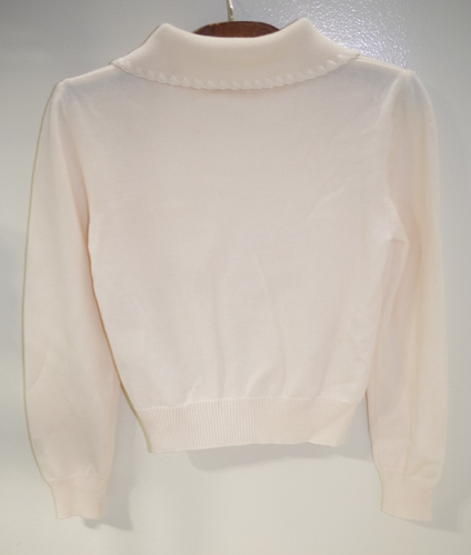 C17 - EUC Mimisol Made In Italy Pale Peach Cardigan Sweater Girls 12Y Wool - Picture 4 of 10