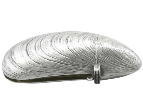 Antique French Silver 'Mussel' Vesta Case 1890s - Picture 4 of 10