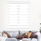 White Zebra Roller Shades Day and Night Blind Curtain Dual Layer Window Blinds