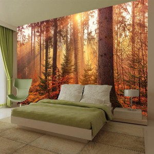 Tree Plant Light Wall Mural Forest Photo Picture Wallpaper Bedroom Decoration Ebay