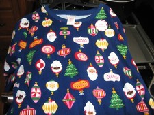 CHRISTMAS HOLIDAY PAJAMA SET UNISEX CHILDRENS SIZE XLARGE 16-18 ORNAMENTS  NEW
