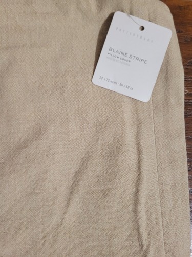 Pottery Barn Blaine Striped Pillow Cover Red Beige 22 Blain Stripe French - Picture 2 of 2