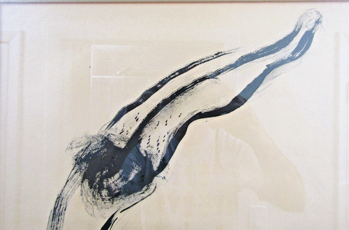 Marc Chagall Lithograph 1953 Nude Abstract Woman Framed in Chrome behind Glass - Imagen 5 de 9