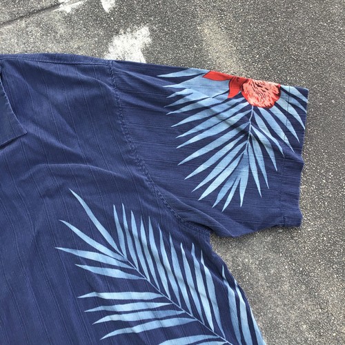 Tommy Bahama Hemd Herren XL Blau 100% Seide Hawaii Knopfleiste Kurzarm Blumen - Bild 4 von 10