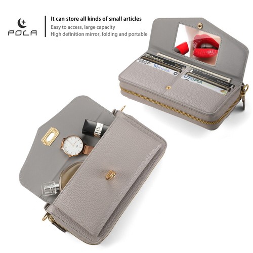 For Samsung S22 S23 S24 S25 Detachable Magnetic Case Leather Crossbody Handbag - Foto 45 di 77