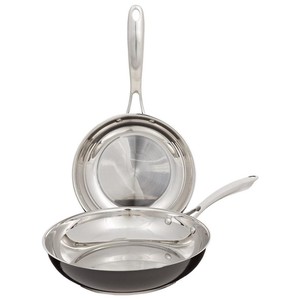 New KitchenAid 8" and 10" Stainless Steel Skillet Twin Packs Cookware Fry Pans 883049299051  eBay