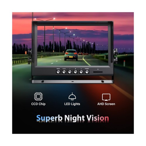 eRapta 1080P Wired Backup Camera System Kit,9" HD DVR Monitor with IP69 Water... - Picture 4 of 8