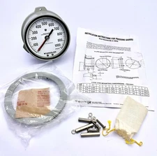 Pressure Gage Weksler K-Monel Bourdon  0-1000 PSIG 4" Dial  049X3-SG4NN1KPWRANAG