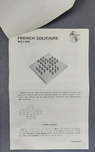 Solitario francese volpe e oche in legno vintage usato in ottime condizioni giochi mondiali completo con scatola - Foto 14 di 22