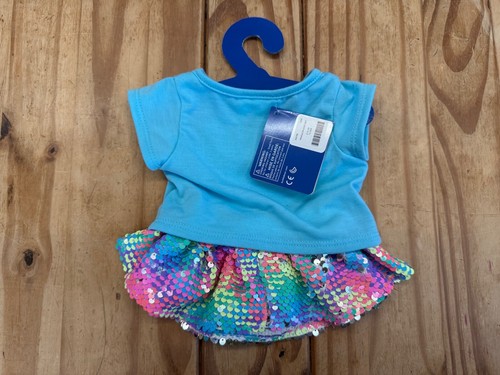 Camisa oficial Build A Bear Panda Unicornio y Falda Lentejuelas Peluche Animal - Imagen 2 de 4