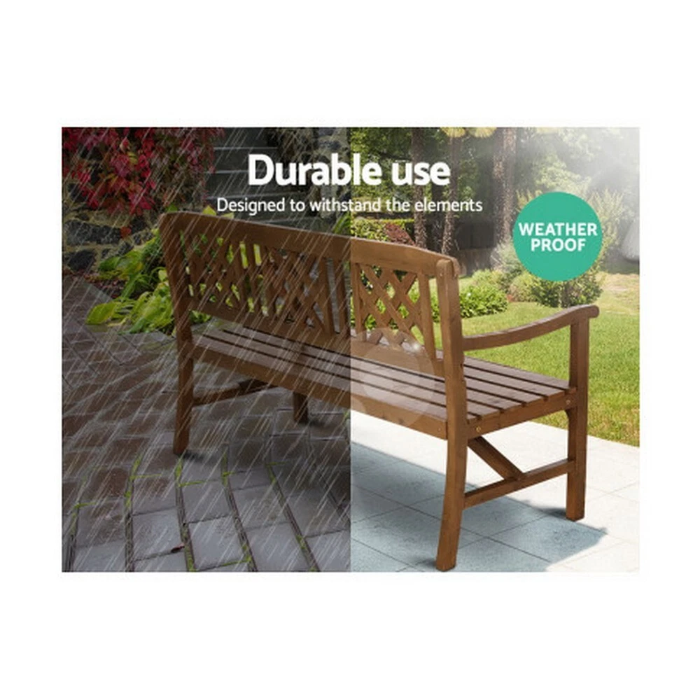 NEW Exterieur Outdoor Gardeon Wooden Garden Bench Natural