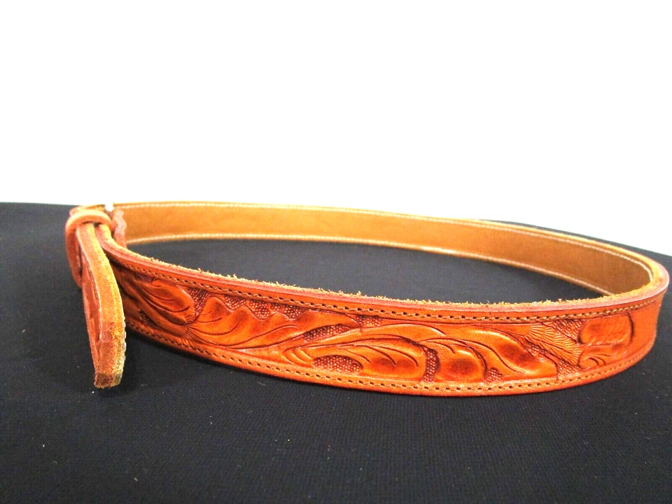 Cinturón Western de cuero marrón "Andy" con hebilla plateada para jóvenes talla 30 Foto 4 de 4