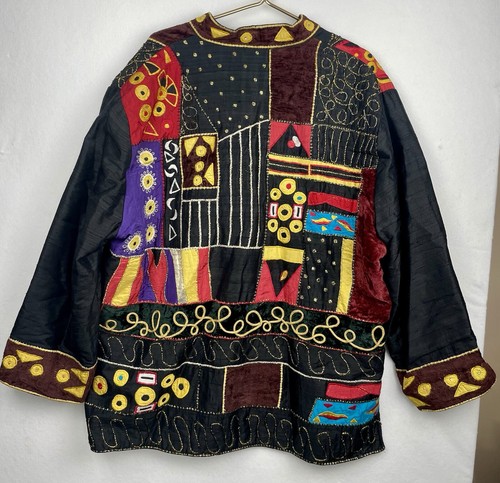 J A Resorts Embroidered Blazer Jacket Size 2XL Made In India Vintage 1099 - Picture 4 of 5