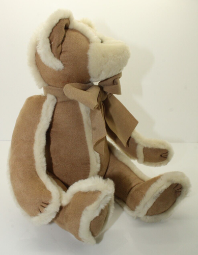 Bath & Body Works Plush HI I'M GINGERBREAD Teddy Bear 9" Two Tone Sherpa Suede - Picture 7 of 10