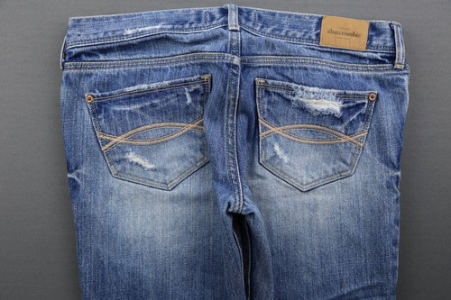 Girl's Abercrombie and Fitch Low Rise Crop Distressed Jeans Size 14 (28x24) - Picture 8 of 9