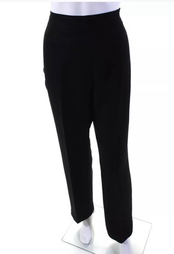Courreges Damen Anzughose gewebt hoher Bund gerades Bein schwarz Größe 42 - Bild 1 von 6