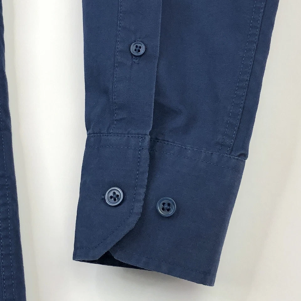 Sovereign Code Men’s Button Up Shirt Size Medium Casual Long Sleeve Navy Blue - Image 3 of 4