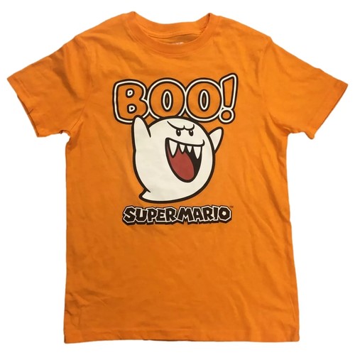 Super Mario Jungen Orange Boo Geist Halloween T-Shirt Tee Shirt leuchtet im Dunkeln L - Bild 4 von 4