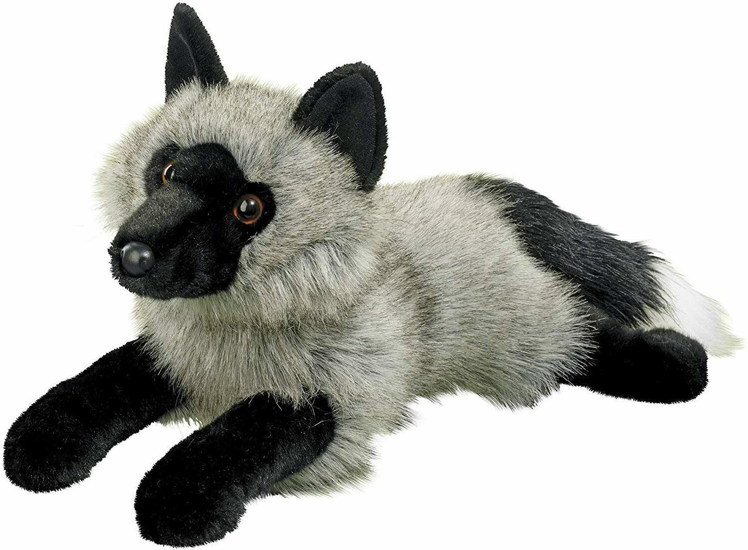 Sterling 22" DLUX Silver Fox Plush Stuffed Animal by Douglas Cuddle Toys gray
