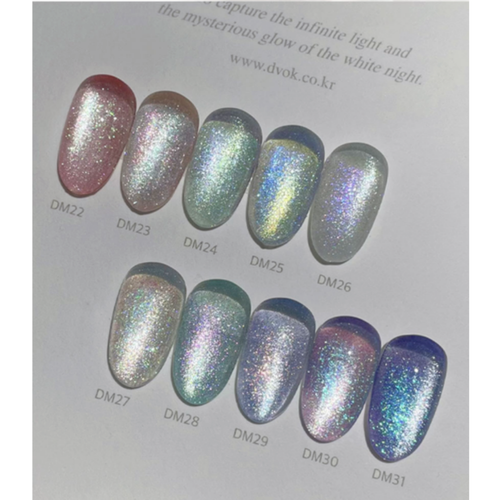 DVOK White Night Magnets Pearl Gel nail Collection 10ml * 10 Colors Set + GIFT - Picture 3 of 8