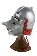 Medieval Handmade Helmet Bascinet helmet Battle Ready Pig face Armor Helmet