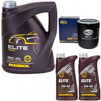 MotoröL Set Mannol Elite 5W40 Api 7 Liter + ÖLfilter FüR Audi A4 A6 Avant A8 3.0