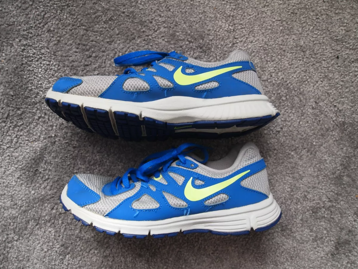 Nike Revolution 2 Blue Silver Women Trainers size 4 eBay